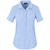 Sky Blue Ladies Short Sleeve Nottingham Shirt made from lightweight 110g herringbone polycotton fabric, designed for smart corporate shirts and professional workwear across South Africa.