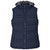 Front view of the Navy Blue Ladies Okinawa Hooded Bodywarmer by Azulwear. Showcases the premium quilted outer layer, perfect for professional staff apparel. Order custom-branded corporate clothing with delivery across South Africa.
