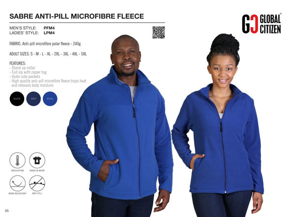 Anti-pill Fleece Top | Azulwear Cape Town, South Africa