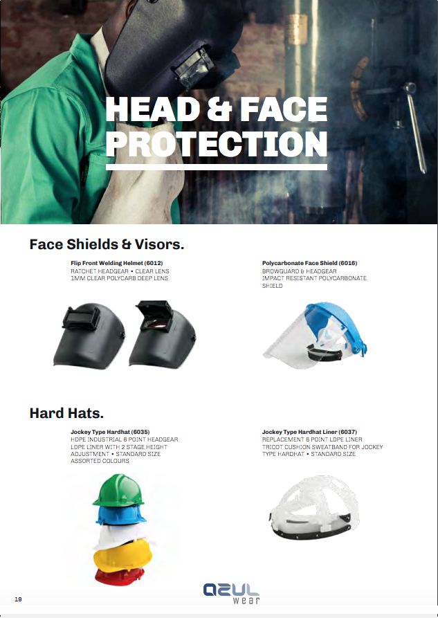 PERSONAL PROTECTIVE EQUIPMENT Azulwear Corporate & Workwear Clothing