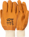 PVC ORANGE FOAMED GLOVE - 10CM