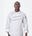 Ainsley White Long Sleeve Chef Jacket