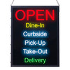 Winco LED Sign, 19"W x 24"H, rectangular, all in one (English) "Op