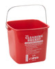 Winco 3Qt Cleaning Bucket, Red Sanitizing Solution