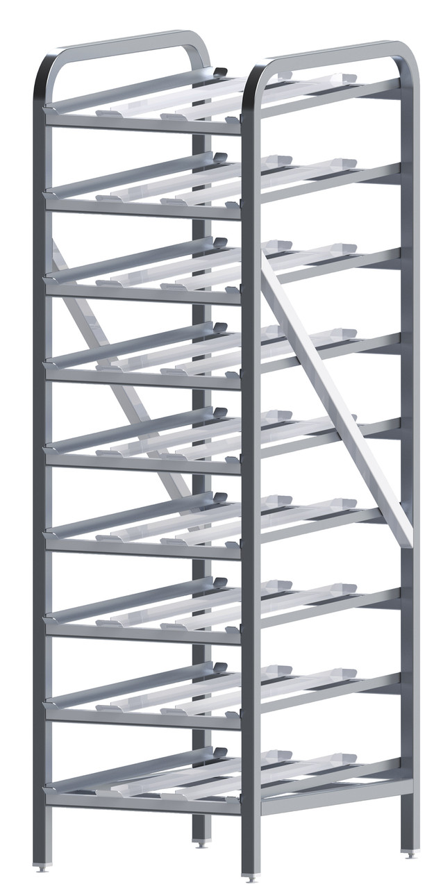 Winco Can Storage Rack, Full Height, Stationary, 9-Tier, Heavy Dut