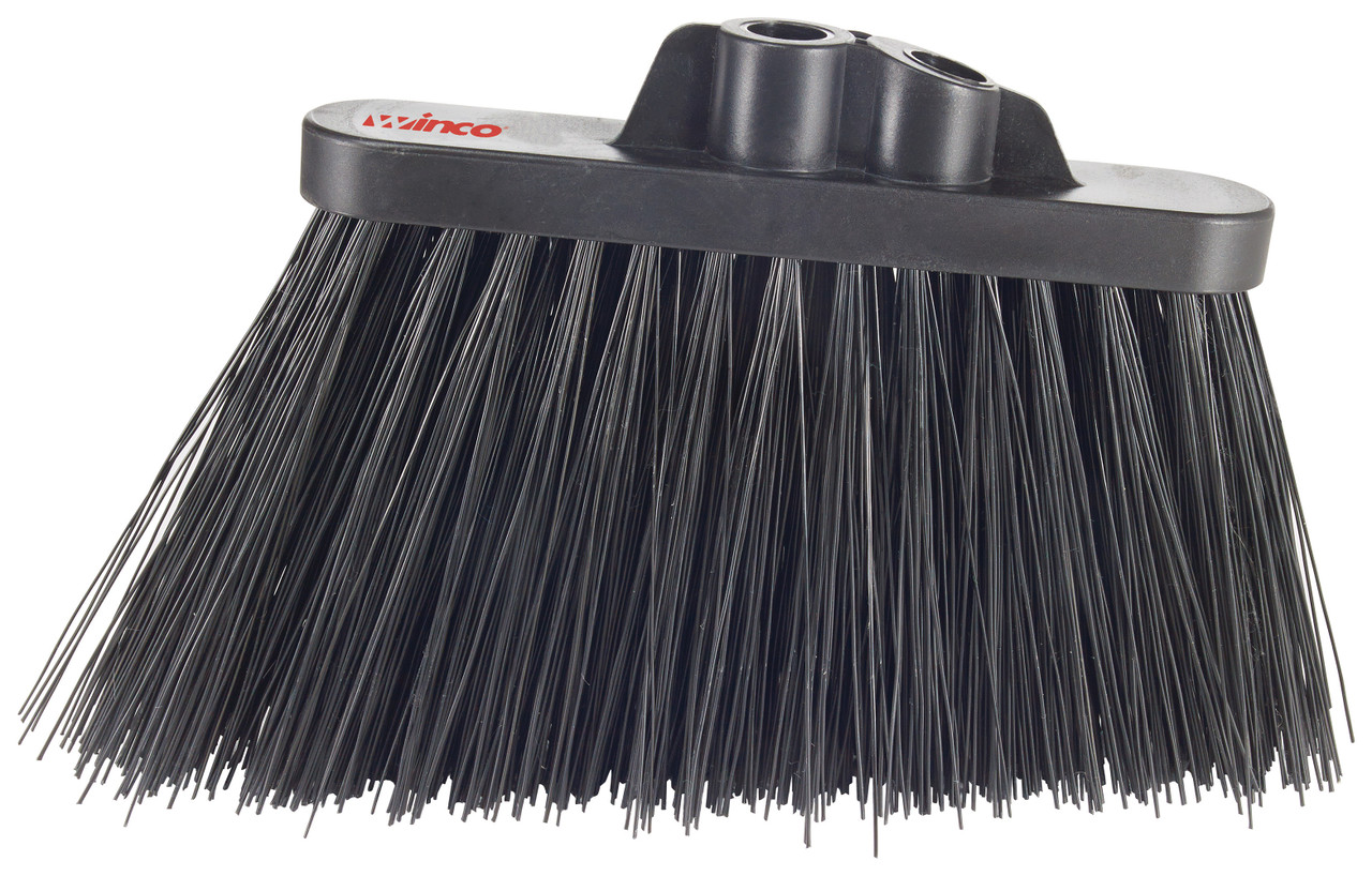 Winco Angle Broom Head (Only), Unflagged, Black Bristle, Heavy Dut