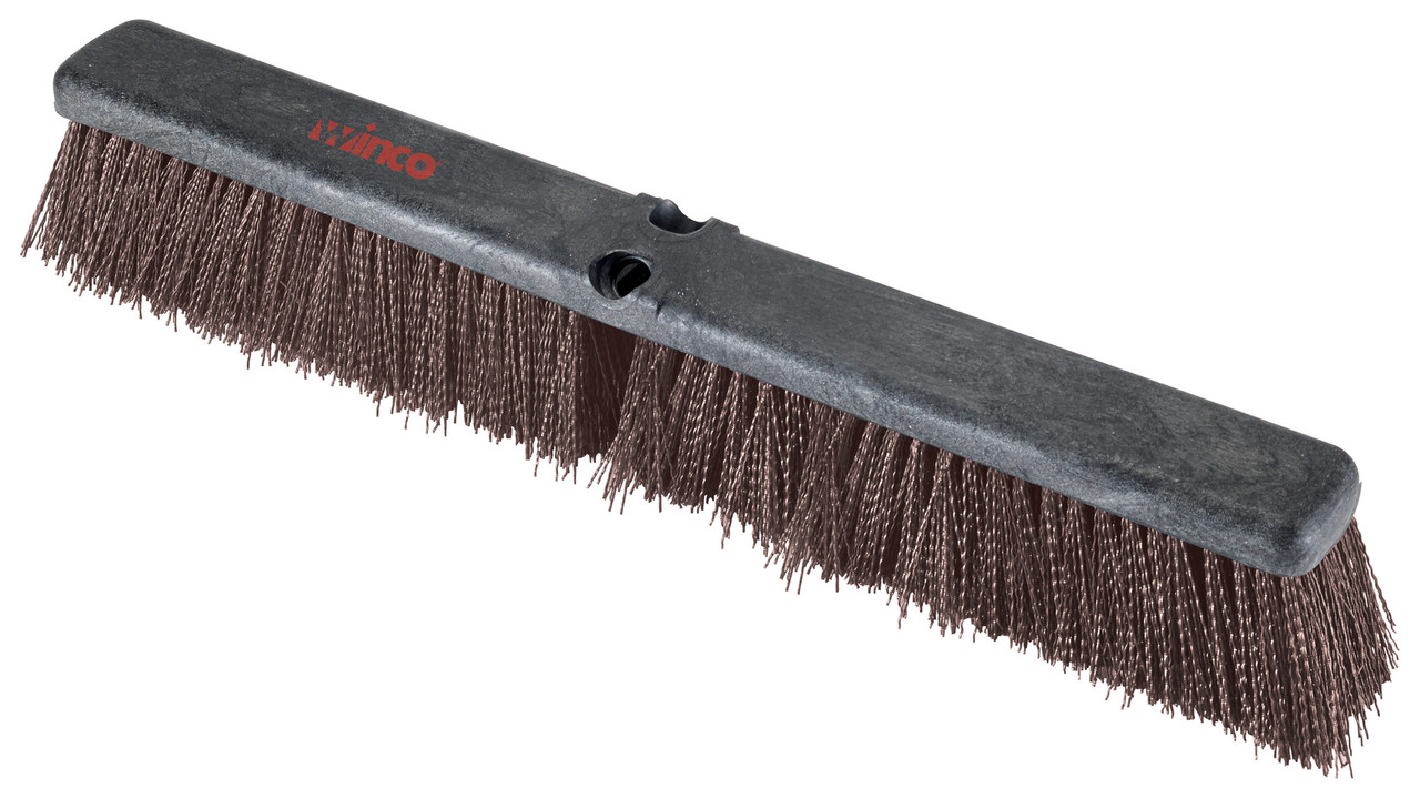 Winco Floor Sweep Head (Only), 24"L Foam Block, Brown Bristles, Co