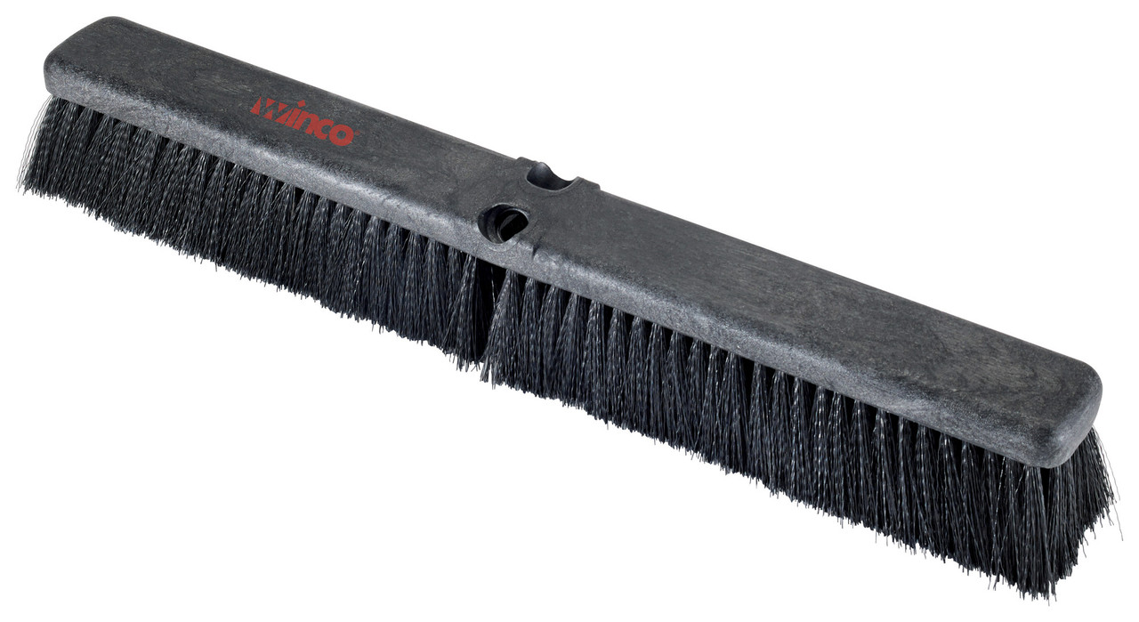 Winco Floor Sweep Head (Only), 24"L Foam Block, Black Bristles, Fi