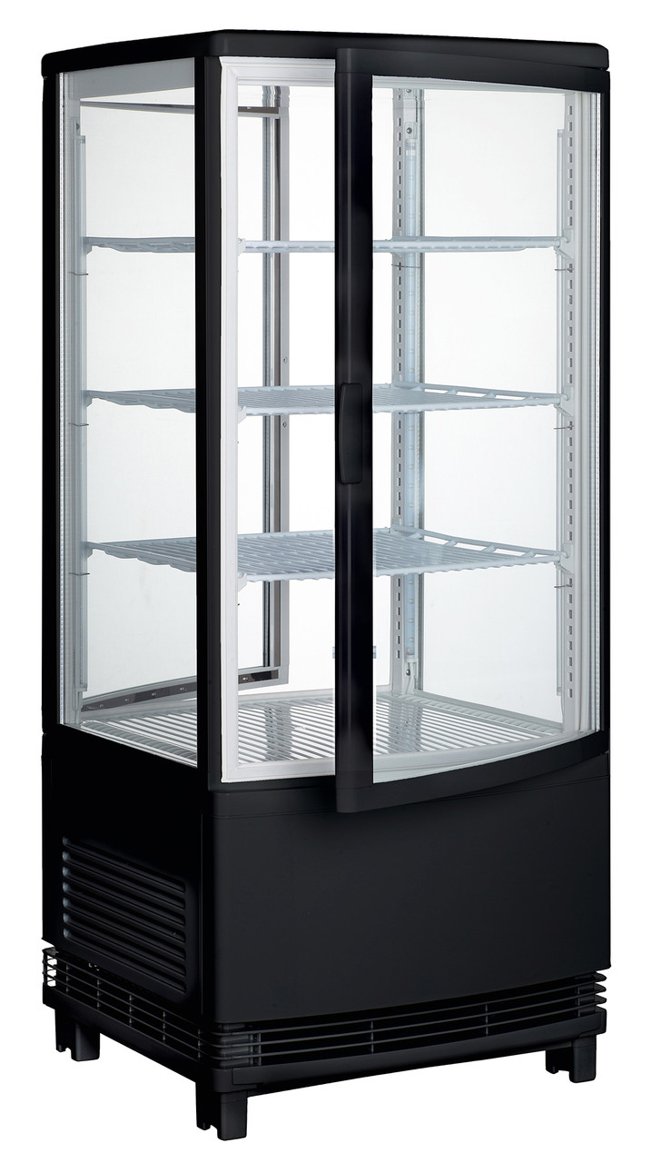 Winco Countertop Refrigerated Beverage Display, 230W, Black