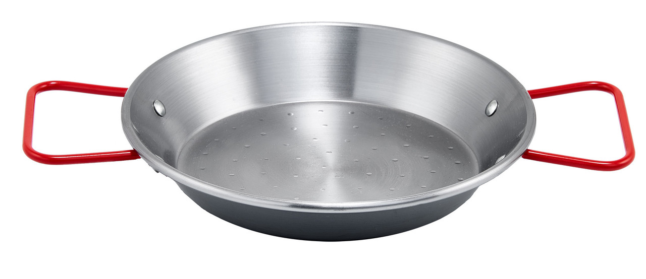 Winco 14-1/8" Paella Pan, Polished Carbon Steel (Spain)