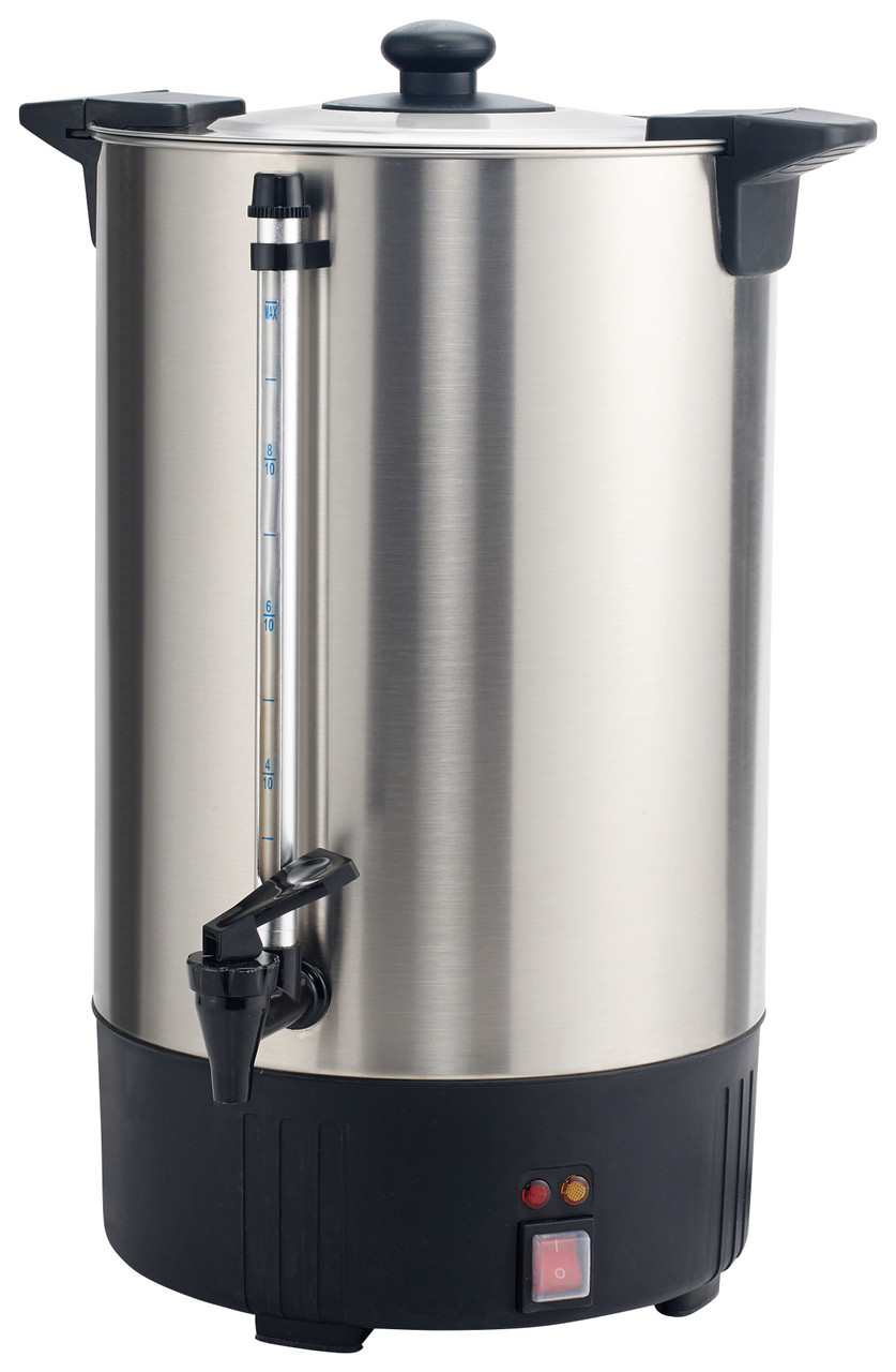 Winco Commercial 100-Cup (16L) Stainless Steel Water Boiler, 220-2