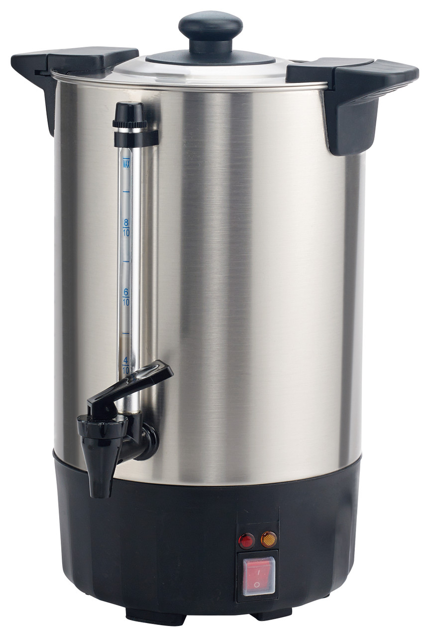 Winco Commercial 50-Cup (8L) Stainless Steel Water Boiler, 110-120