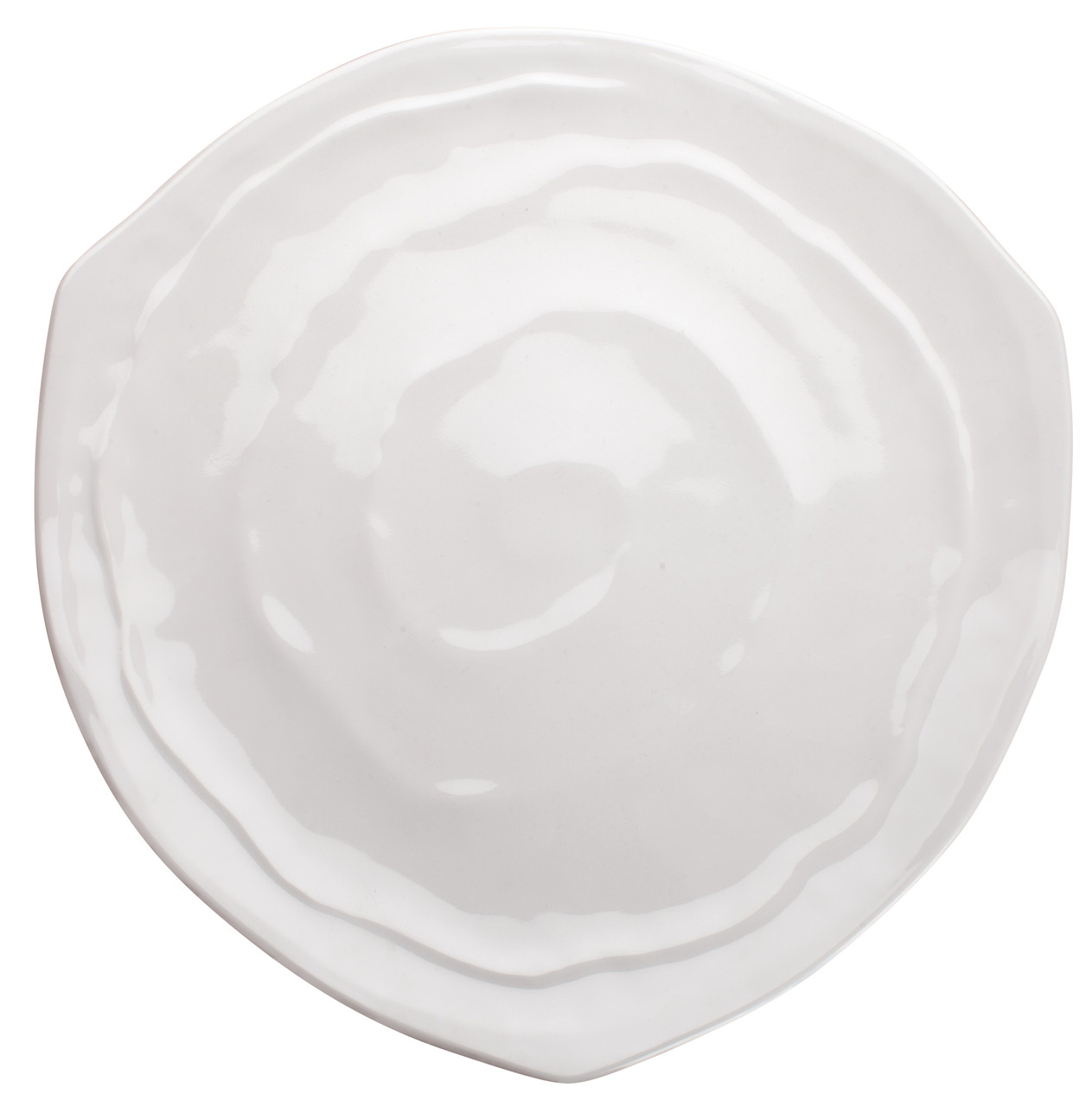 Winco SELENA 13-1/4" Melamine Triangular Plate, White, 12pcs/case