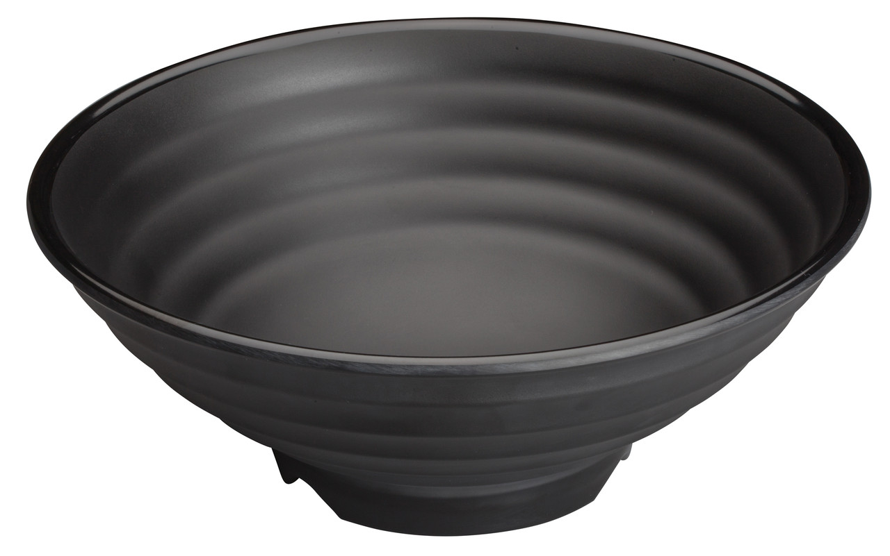 Winco KUMATA 9"Dia Melamine Bowl, Black, 24pcs/case