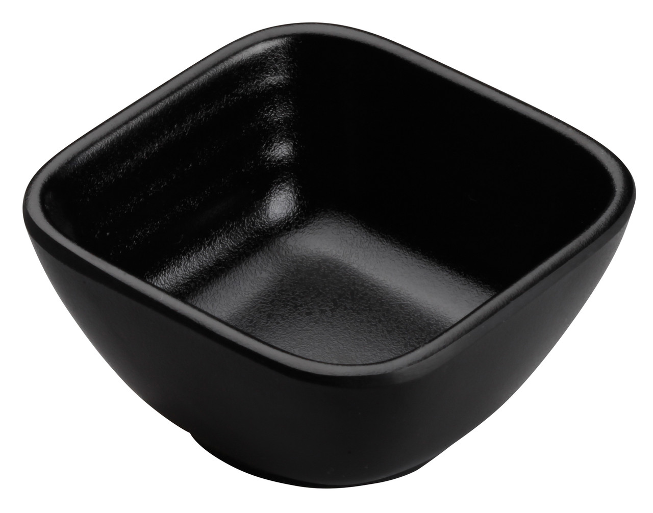 Winco HARUKI 2-5/8" Melamine Square Dish, Black, 48pcs/case