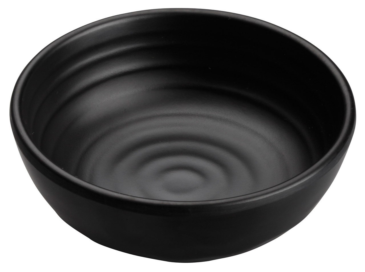 Winco HARUKI 4" Melamine Round Dish Bowl, Black, 48pcs/case