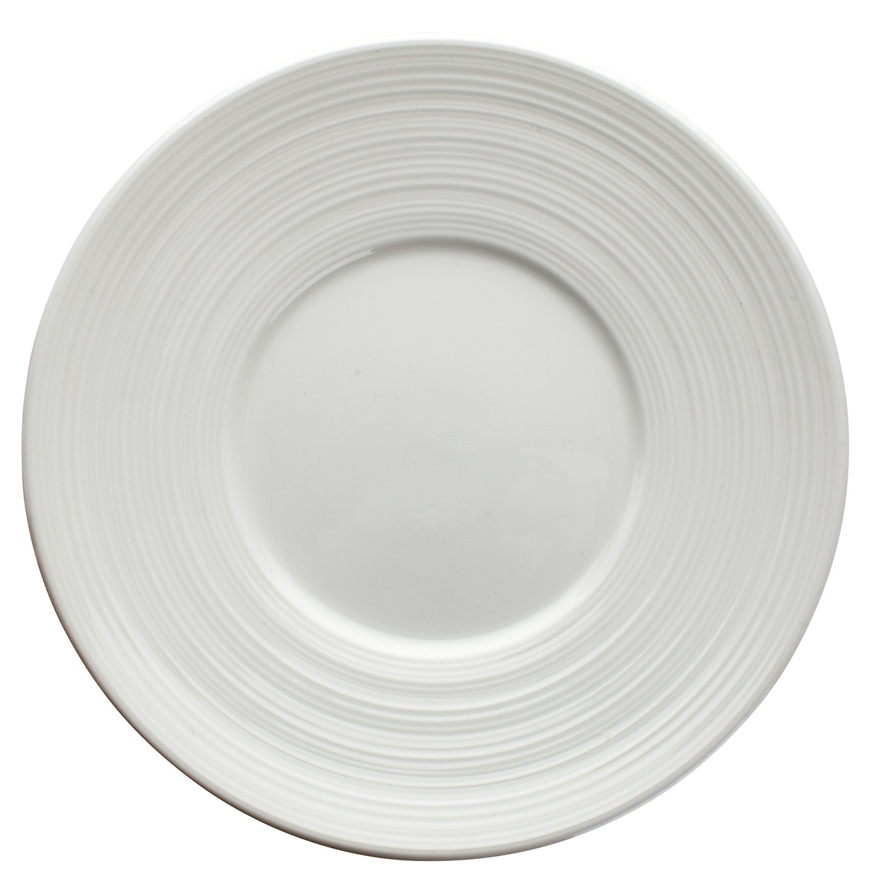 Winco ZENDO 6-1/2"Dia. Porcelain Round Plate, Bright White, 48 pcs