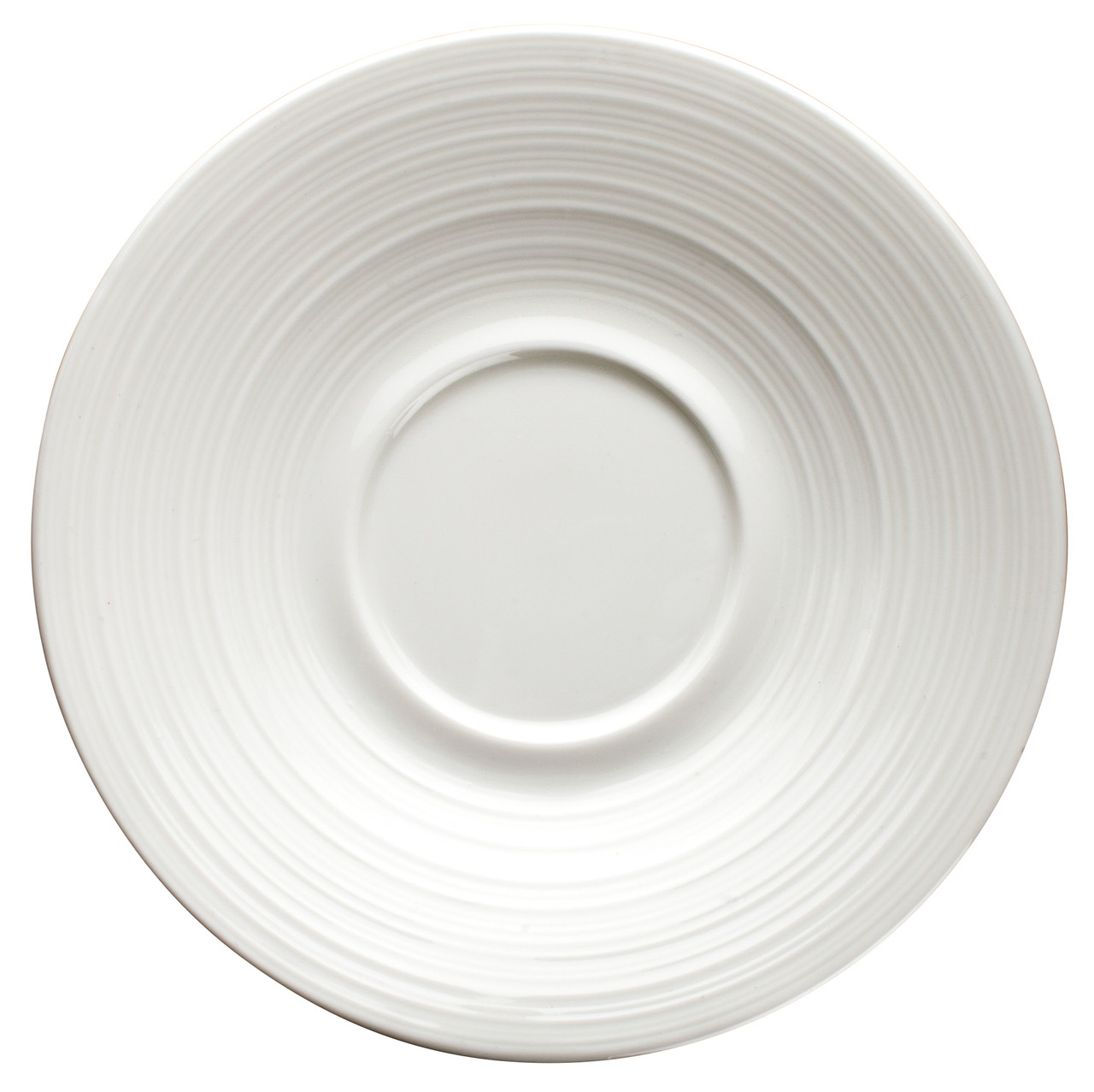 Winco ZENDO 6"Dia. Porcelain Saucer, Bright White, 36 pcs/case