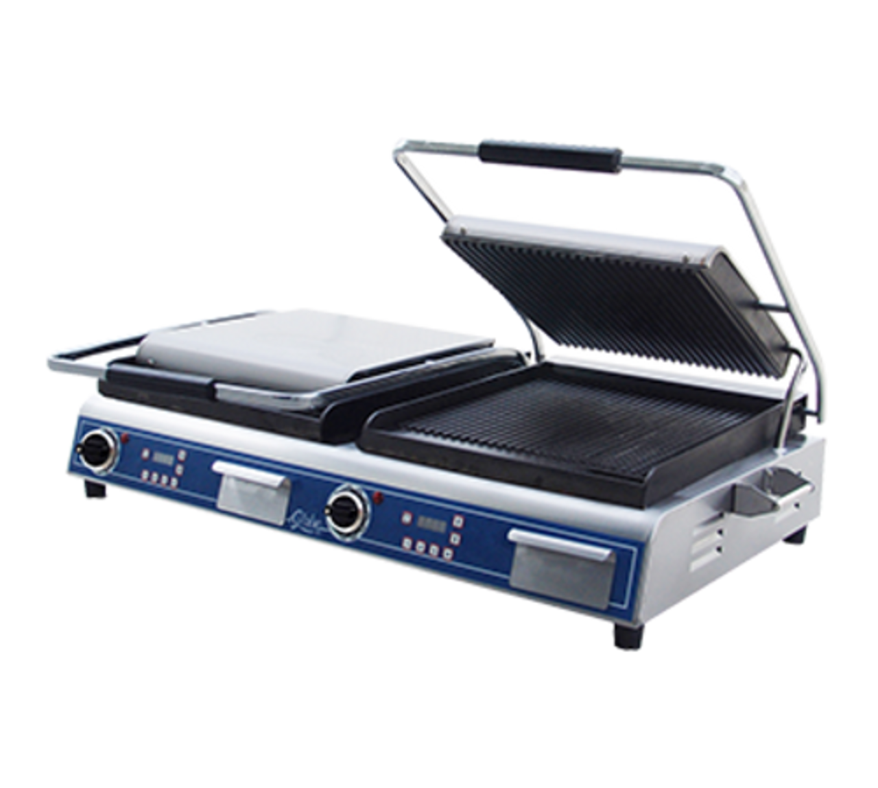 Sandwich/Panini Grill, double, countertop, electric, grooved, (2) 14" plates GPGDUE14D