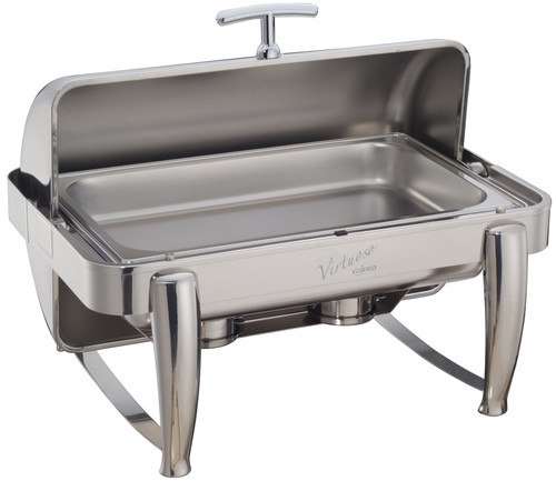 Winco Virtuoso 8qt Full-size Chafer, Roll-top, S/S, Extra Heavywei