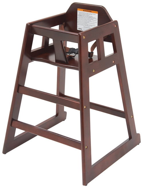 Winco Mahogany Wood High Chair, Assembled