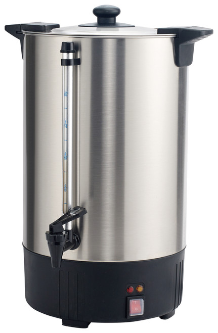 Winco Commercial 100-Cup (16L) Stainless Steel Coffee Urn, 220-240