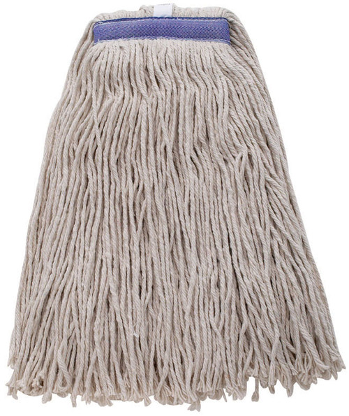 Winco Cotton-Poly Blend Cut-End Wet Mop Head, 24oz, White