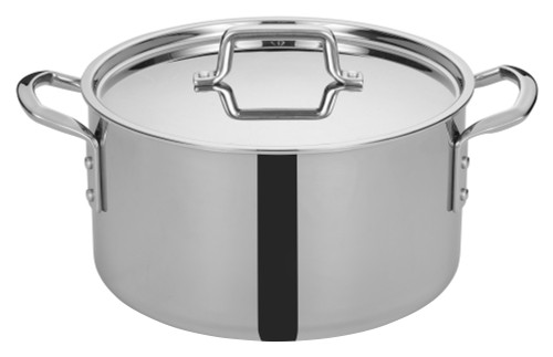 Winco TRI-GEN™ Tri-Ply Stock Pot w/Cover, 12Qt, 12"Dia