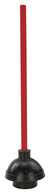 Winco 19"L Rubber Plunger, Wooden Hdl