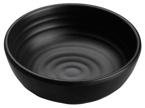 Winco HARUKI 4" Melamine Round Dish Bowl, Black, 48pcs/case