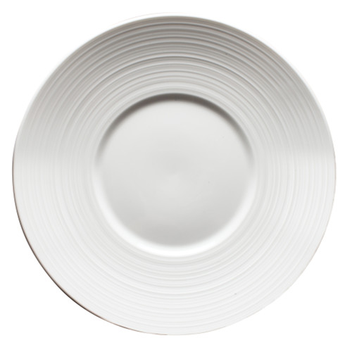 Winco ZENDO 10"Dia. Porcelain Round Plate, Bright White, 24 pcs/ca