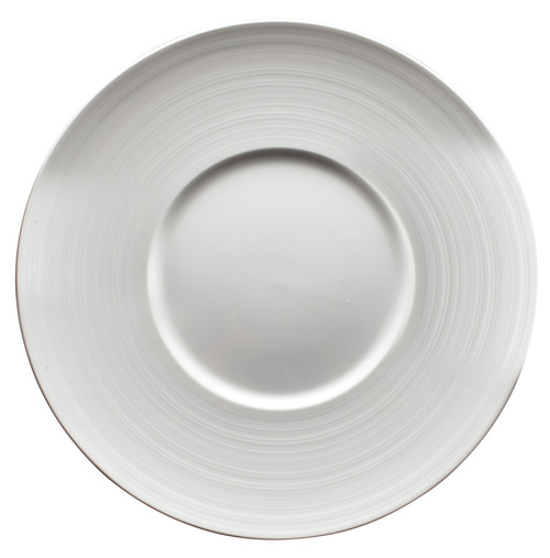Winco ZENDO 11-1/8"Dia. Porcelain Round Plate, Bright White, 12 pc