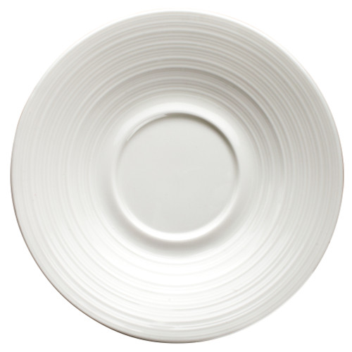 Winco ZENDO 6"Dia. Porcelain Saucer, Bright White, 36 pcs/case