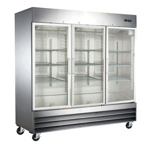 Falcon AR-72G Refrigerator, Reach-In, 3 Section, Glass Doors, 66.5 cu. ft.