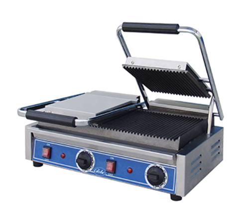 Bistro Panini Grill, double, countertop, electric, grooved, (2) 10" plates GPGDUE10