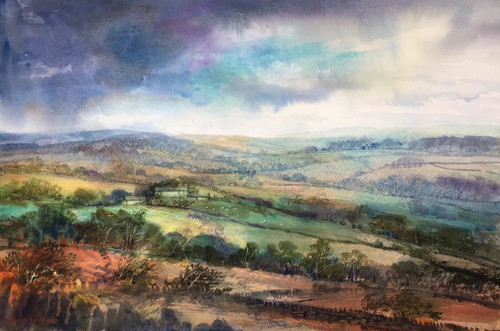 Upper Allendale by Ben Haslam  Watercolour on Clairfontaine Rough

74 x 58cm