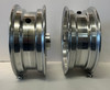 10 inch Mag aluminum wheel set. Both wheels 3.5 inches wide