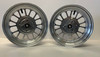 10 inch Mag aluminum wheel set. Both wheels 3.5 inches wide