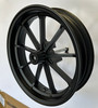 12 inch 2.75 wide Front aluminum wheel. 12 mm bearings Black