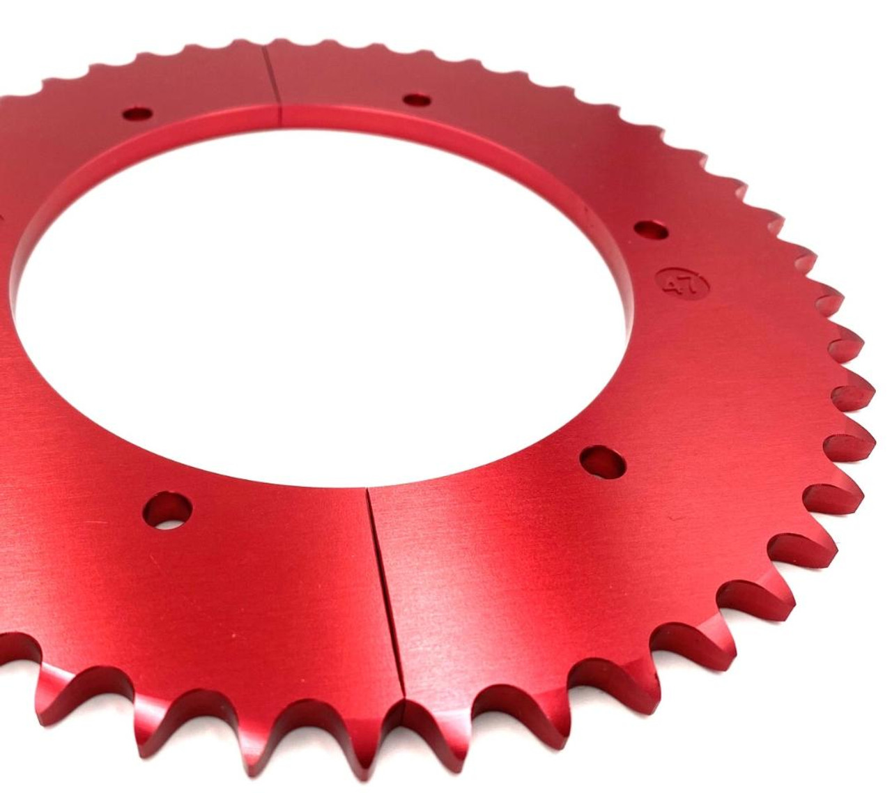 Split Sprockets for 40 Chain Red