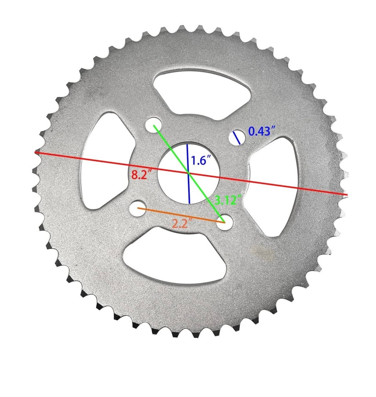 50 Tooth  420 Chain Mini Bike Rear Sprocket for Coleman 200 and other larger Mini Bikes.  