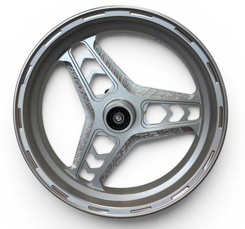 Mini Bike Premium Wheel, 12 inch Diameter by 2.5 inches wide. 12mm Bearings, SILVER