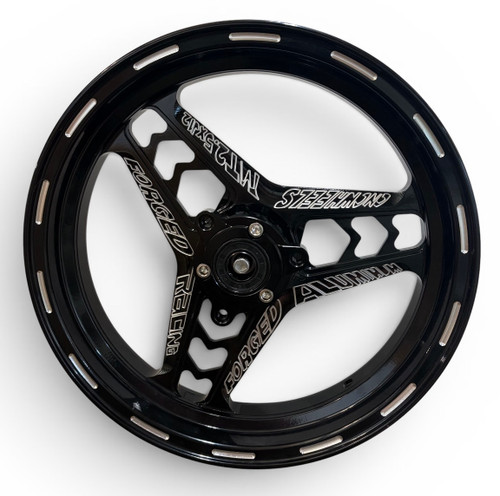  Mini Bike Premium Wheel, 12 inch Diameter by 2.5 inches wide. 12mm Bearings, BLACK