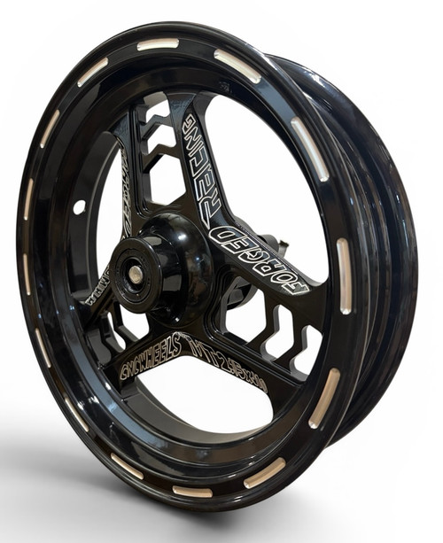 Bike Premium Wheel, 10 inch Diameter by 2.25 inches wide. 12mm Bearings, BLACK