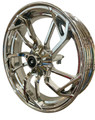  12 inch 2.75 wide Front aluminum wheel. 12 mm bearings Crome Silver