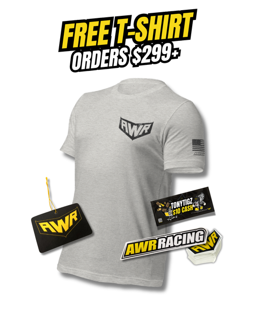 Free AWR t-shirt bundle w/ Orders $299+ (ADD YOUR SHIRT SIZE TO THE NOTE BOX AT CHECKOUT)