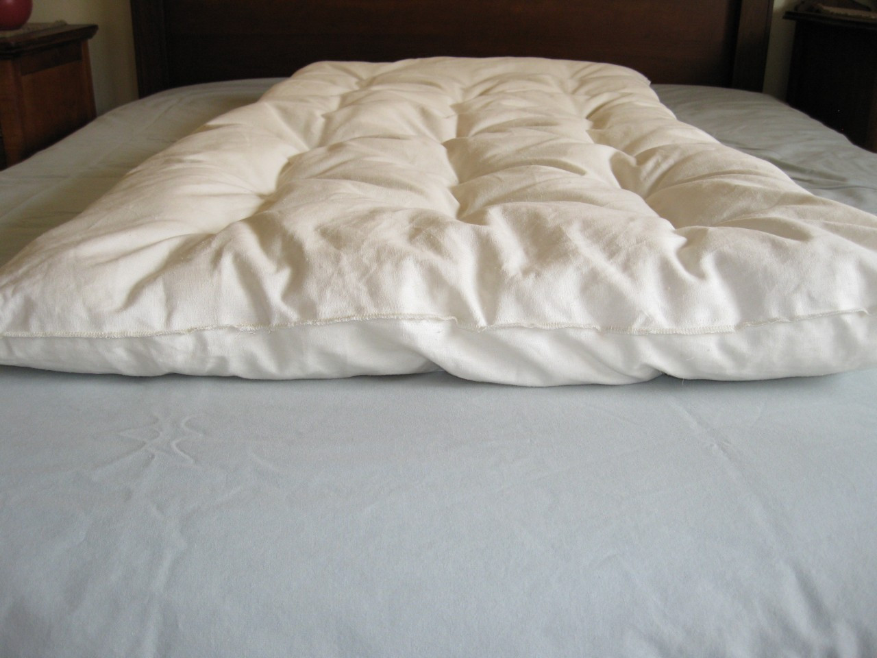 Organic Wool Crib Topper With Organic Hemp Cotton Encasement