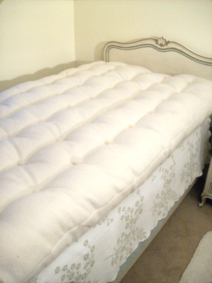 WOOL MATTRESS - Twin Full Double Queen King and California King - Hand-made - Natural Bedding