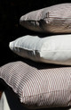 choose your size and fabric, the striped ticking or off-white muslin; they are both 45% Hemp, 55% Organic Cotton.
