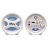 iParty Bluetooth Speakers with Lights & Mic - White